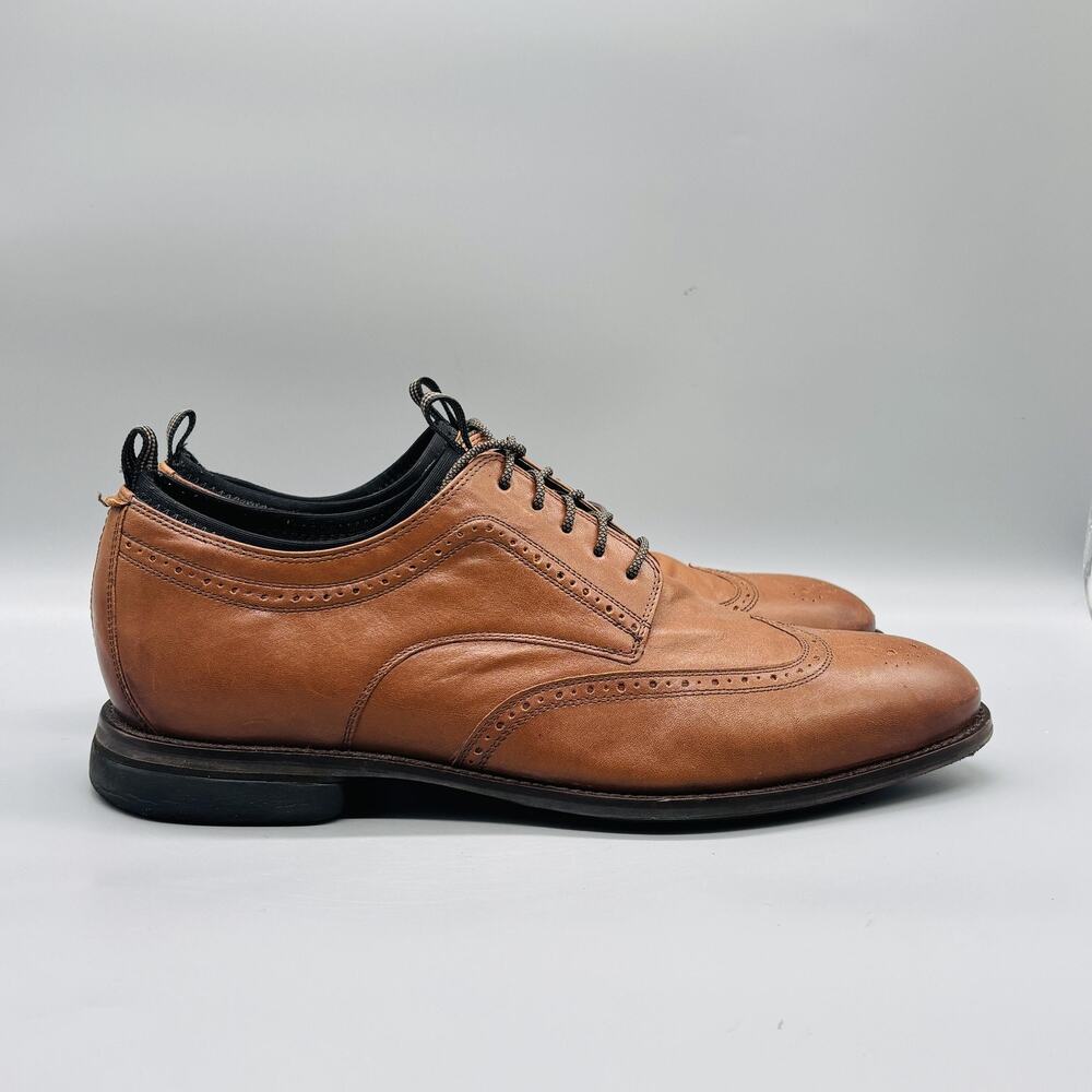 Cole Haan Shoes Mens 11 Brown Leather Grand OS Brogue Oxford Lace Up Dress